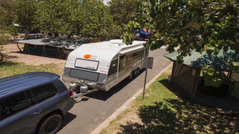 Reversing a caravan requires teamwork if it's to be a success.