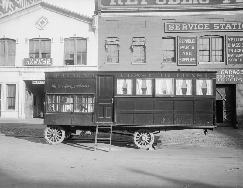 1919 Gospel Car Number 1 belonged to a preacher and featured a mobile pulpit and organ.