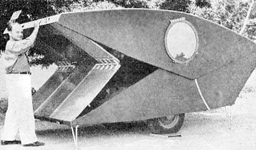 This pop up trailer was featured in the 1939 edition of Popular Mechanic