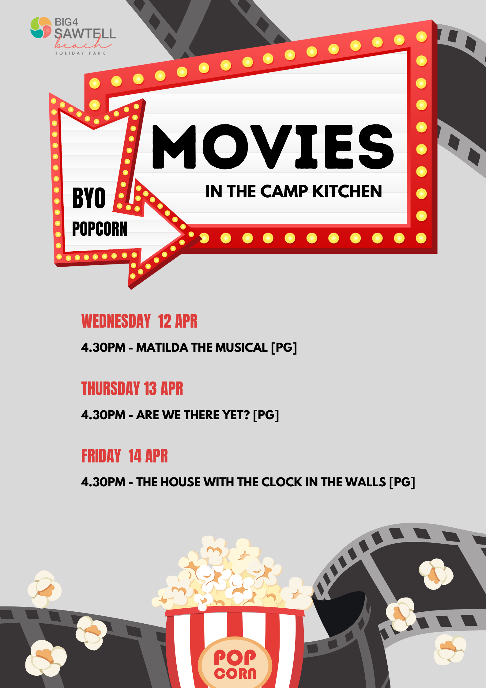 movies sawtell beach holiday park