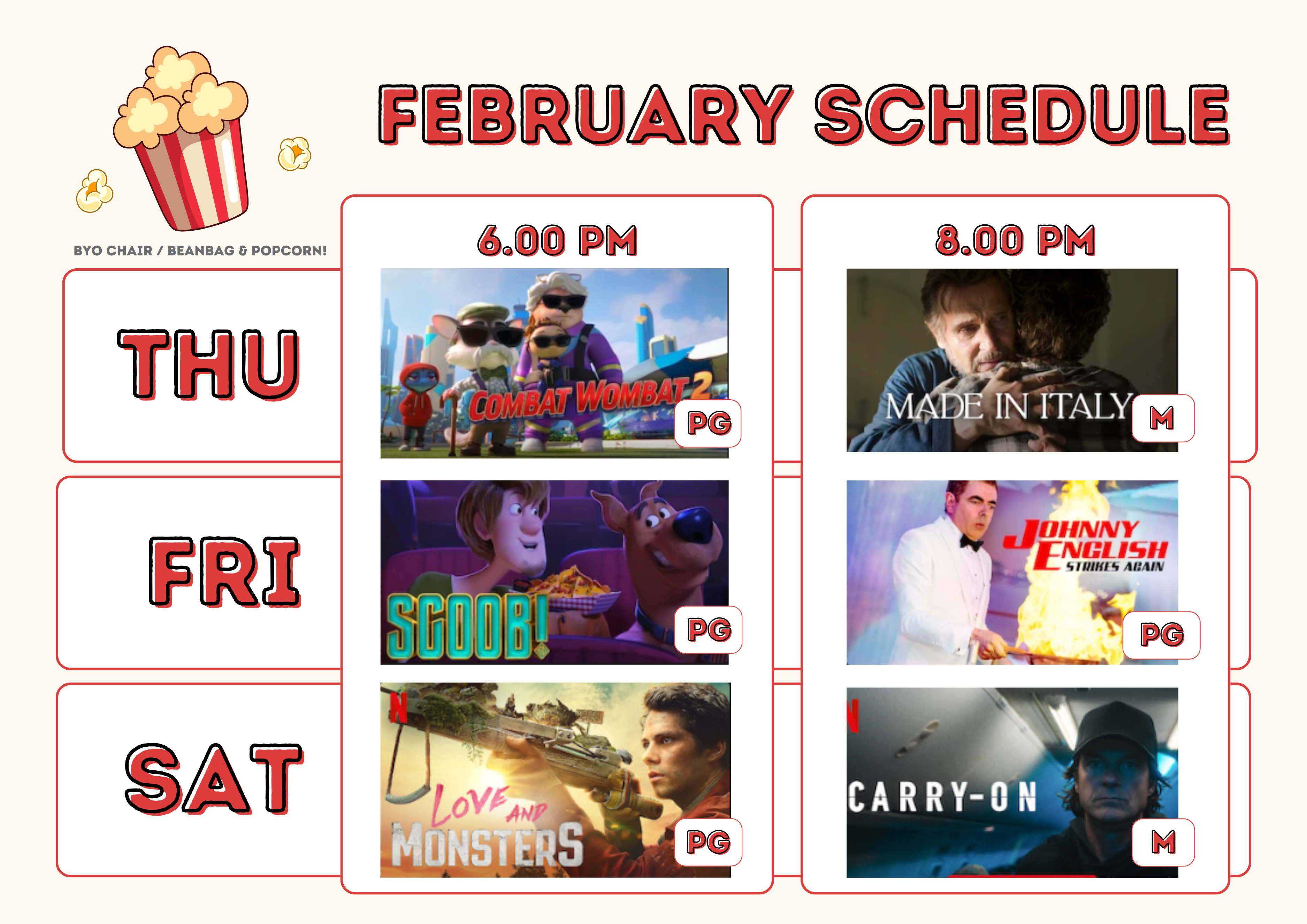 BIG4 Park Beach Holiday Park - Movie Nights - February Schedule BIG4 Park Beach Holiday Park - Movie Nights - February Schedule
