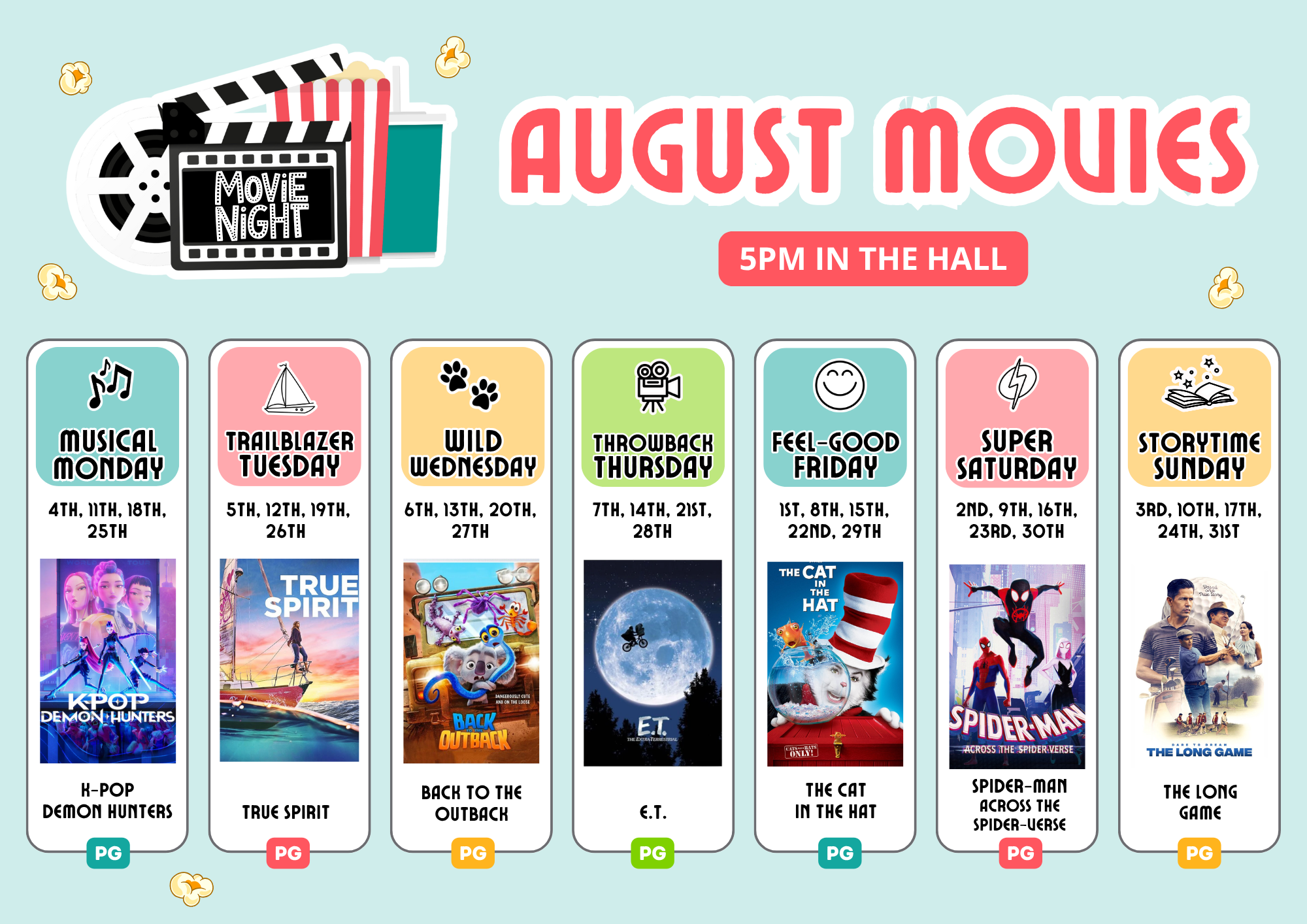 Movie Nights August 2025 Schedule Blog