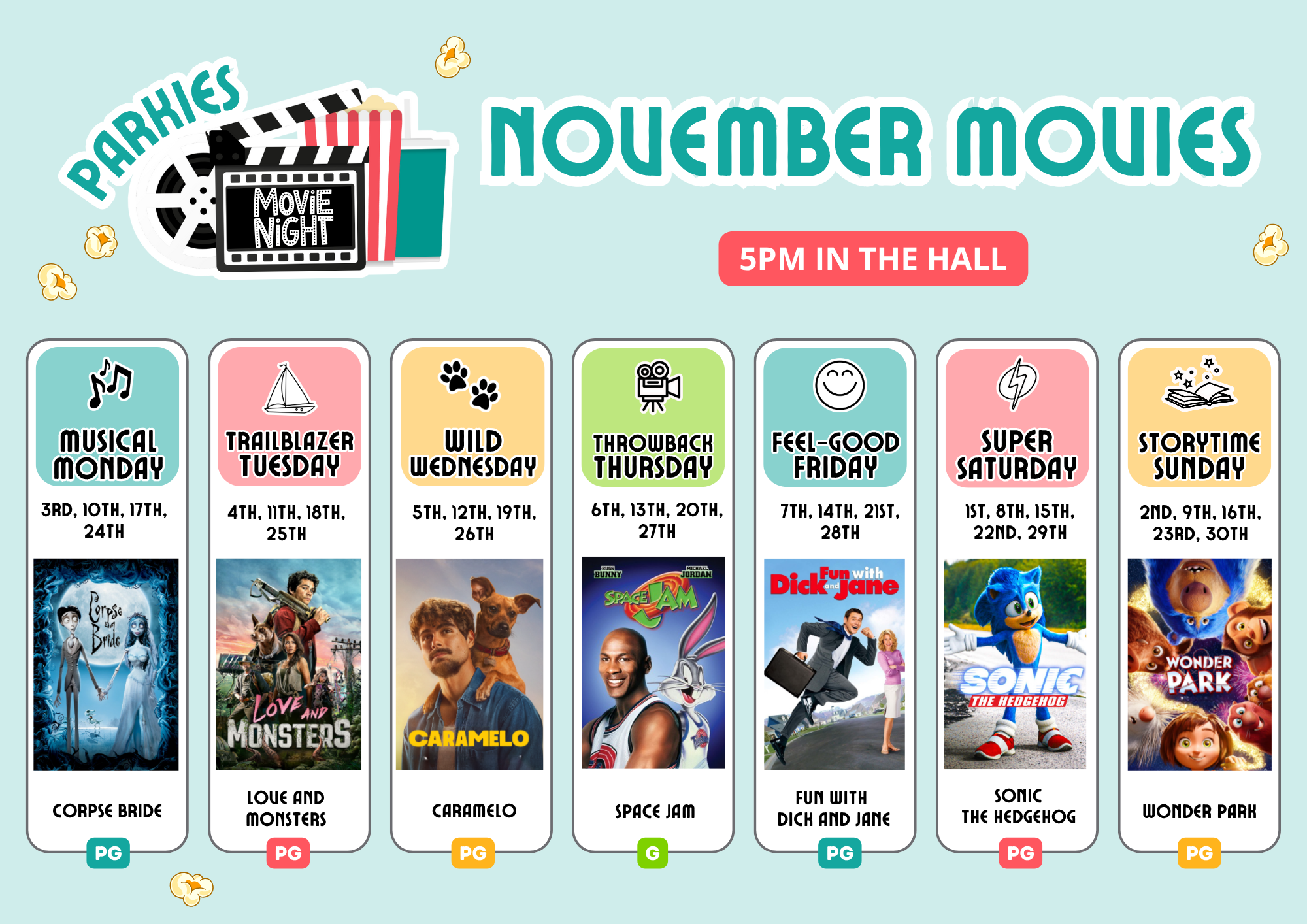 BIG4 Park Beach Holiday Park Movie Nights - Movie Schedule - NOV 25