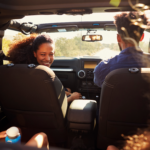 Car travelling along Pacific Highway near Coffs Coast with easy fuel access